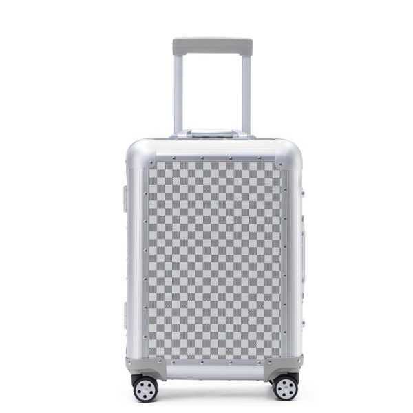 Luxury Aluminum Alloy Carry-On Suitcase Latest Design Silent Spinner Wheels Multi-Functional Business Travel Luggage Set Girls