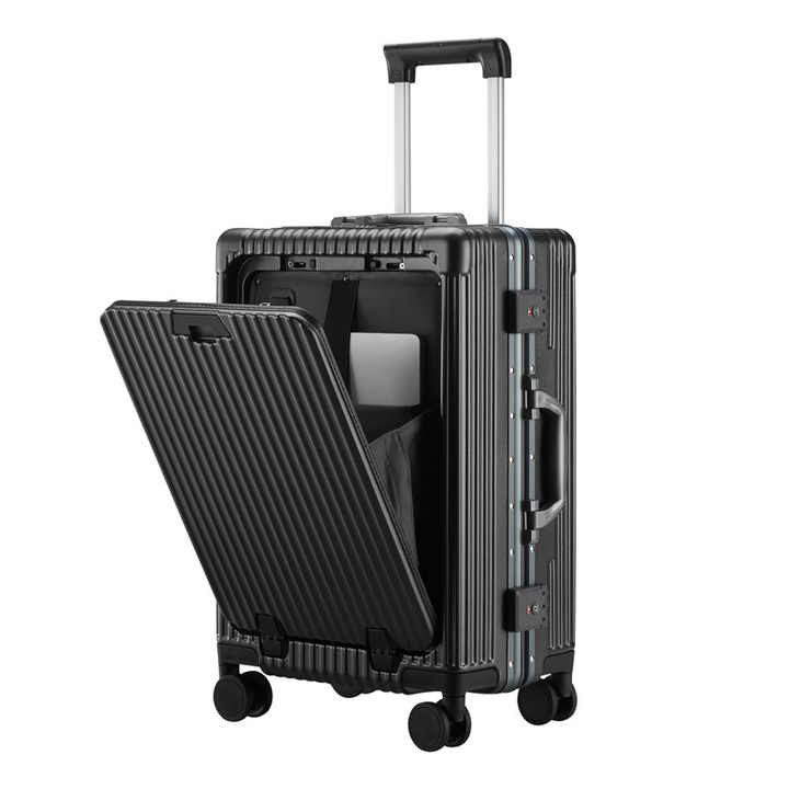 Luggage Suitcase Piece Set Carry on PC Spinner Trolley With Pocket Compartment Weekend Bag (White, 20in(carry On)