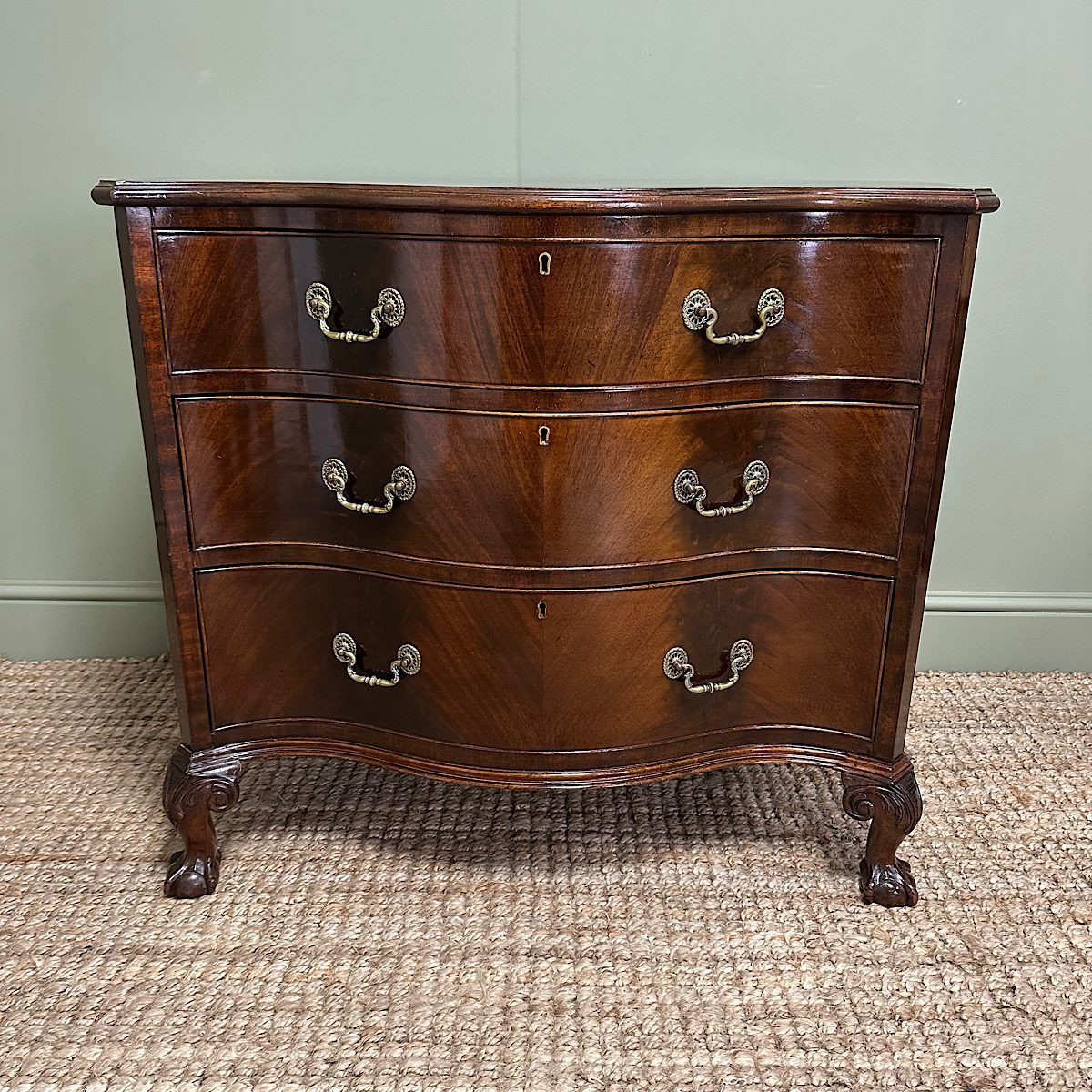 Antique Serpentine Chest of Drawers