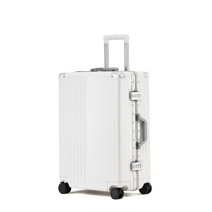 Durable 3-Piece ABS PC Aluminum Hard Case Carry-On Suitcase Set Spinner Trolley Spinner Caster Girls Travelling Bags Luggage