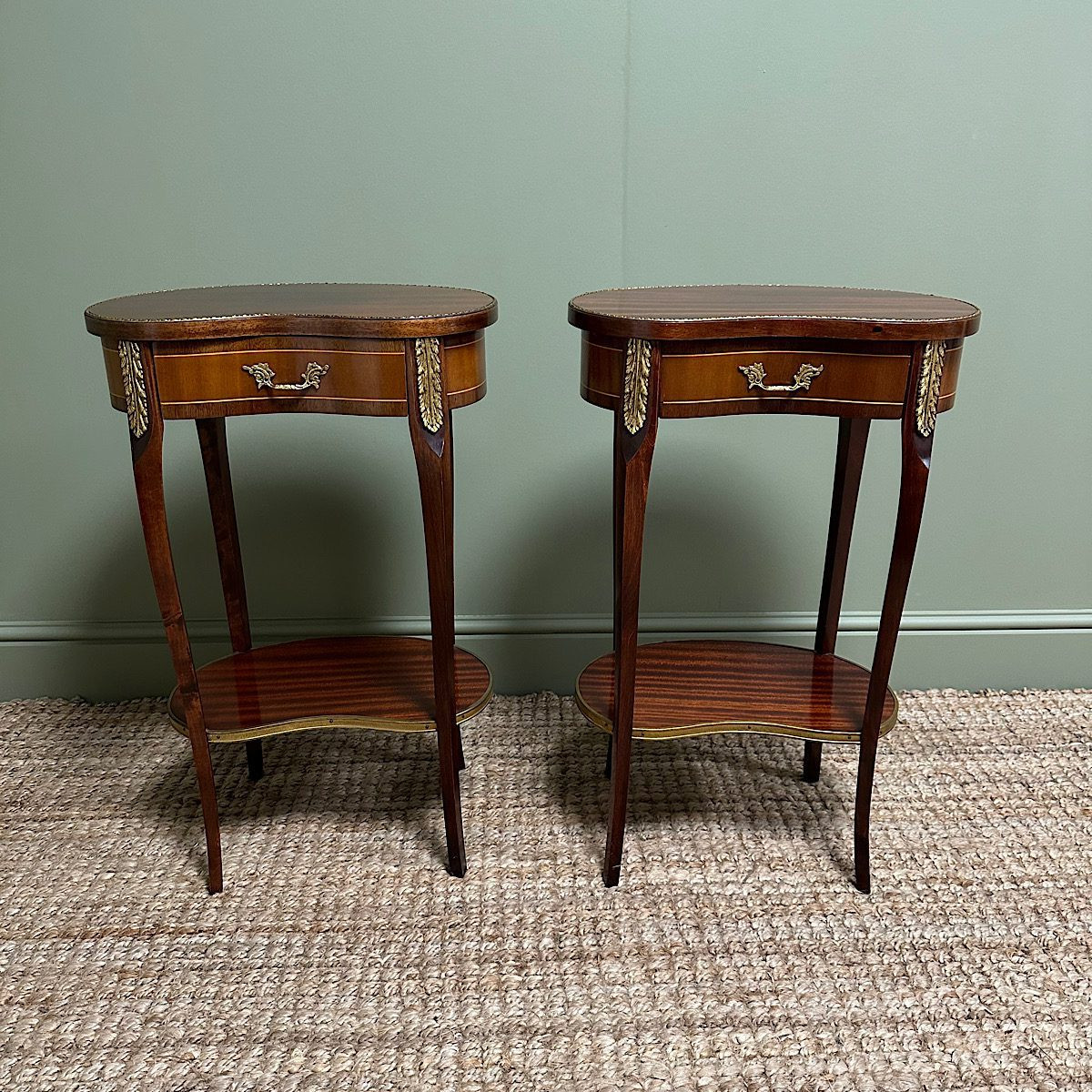 Pair of Antique Side Tables / Lamp Tables