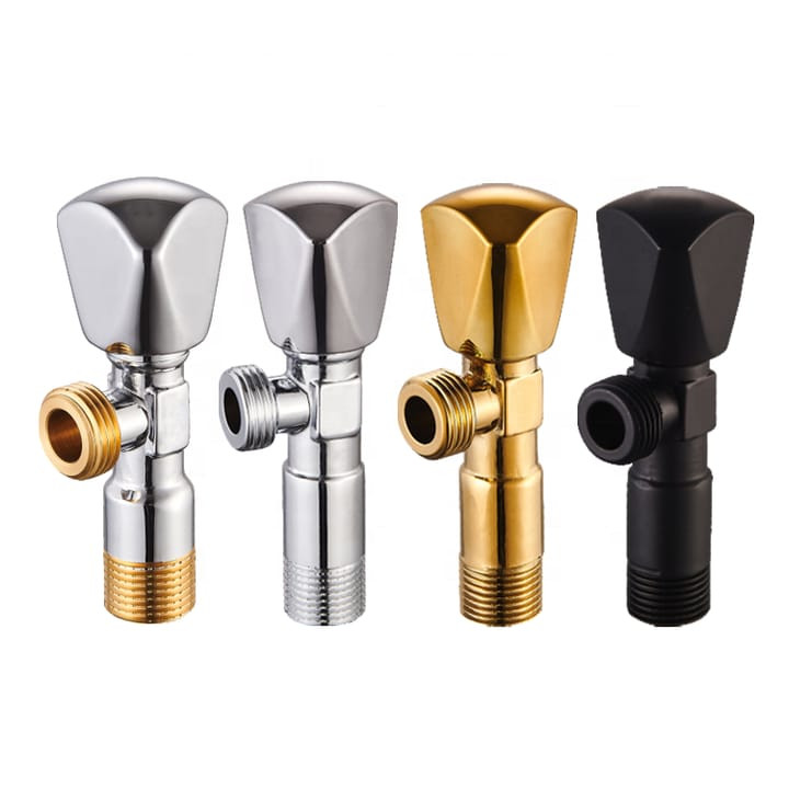 1/2 Inch Sanitary Slow Open Valves Copper Materials Brass Angle Stop Valve