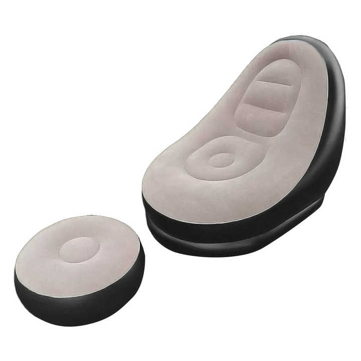 Inflatable Lazy Sofa Chair with Footrest