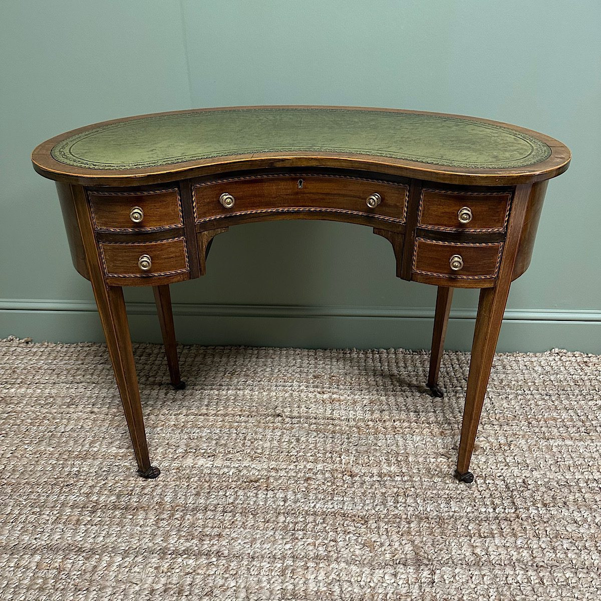 Antique Kidney Shaped Writing Desk