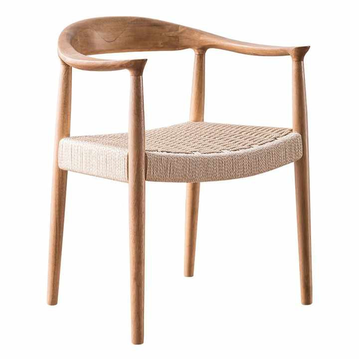 Solid Wood Frame Rope Braided Chair