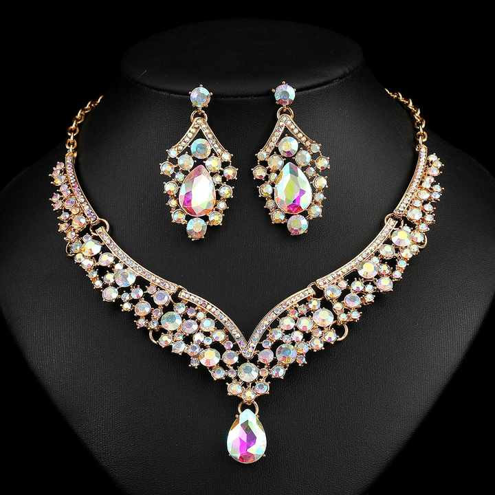 Diamond Cut Necklace& Earring Set