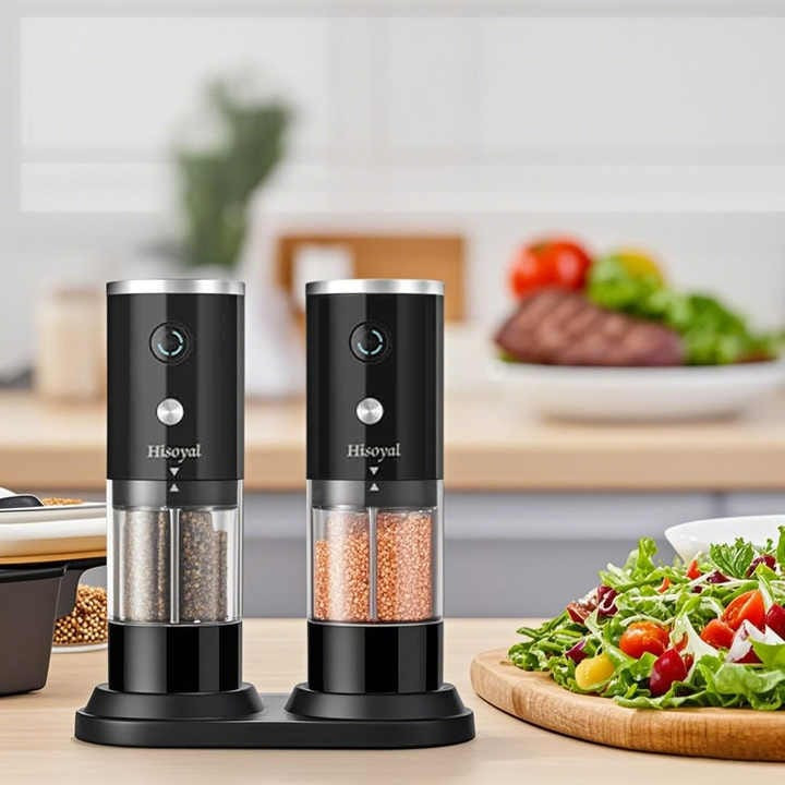 Electric Salt and Pepper Grinder Set